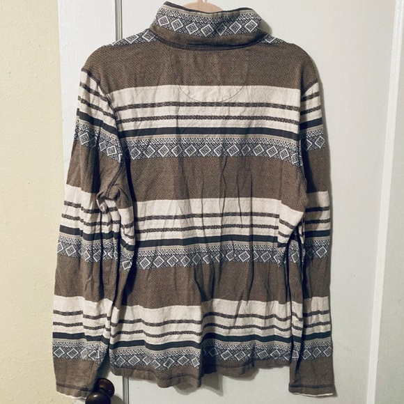 Old Ranch Southwestern patterned 100% cotton quarter zip pullover shirt size XL - Picture 5 of 5